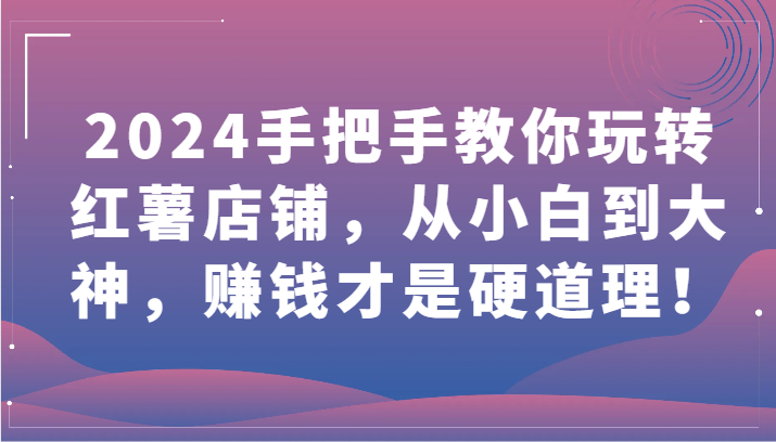 2024手把手教你玩转红薯店铺，从小白到大神，赚钱才是硬道理！-古书籍