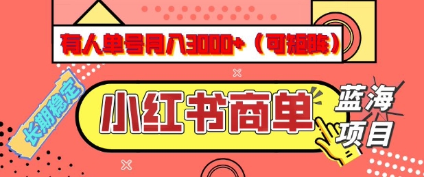 小红书商单分成计划，有人单号月入3k+，每天5分钟，可矩阵放大，长期稳定的蓝海项目【揭秘】-古书籍