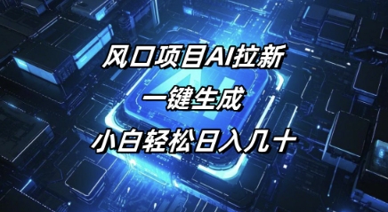 风口项目AI拉新，一键生成，小白轻松日入几十-古书籍